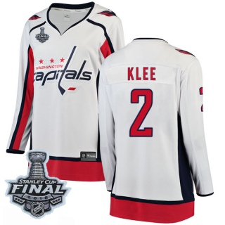 Women's Ken Klee Washington Capitals Fanatics Branded Away 2018 Stanley Cup Final Patch Jersey - Breakaway White