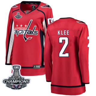 Women's Ken Klee Washington Capitals Fanatics Branded Home 2018 Stanley Cup Champions Patch Jersey - Breakaway Red