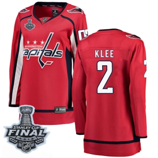 Women's Ken Klee Washington Capitals Fanatics Branded Home 2018 Stanley Cup Final Patch Jersey - Breakaway Red