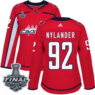 Women's Michael Nylander Washington Capitals Adidas Home 2018 Stanley Cup Final Patch Jersey - Authentic Red