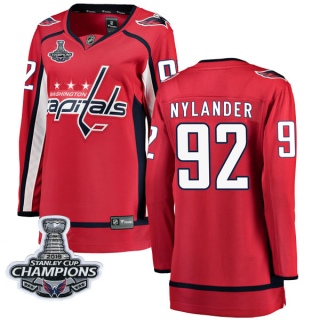 Women's Michael Nylander Washington Capitals Fanatics Branded Home 2018 Stanley Cup Champions Patch Jersey - Breakaway Red
