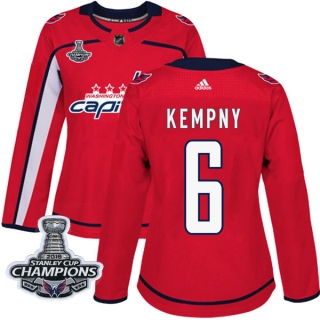 Women's Michal Kempny Washington Capitals Adidas Home 2018 Stanley Cup Champions Patch Jersey - Authentic Red