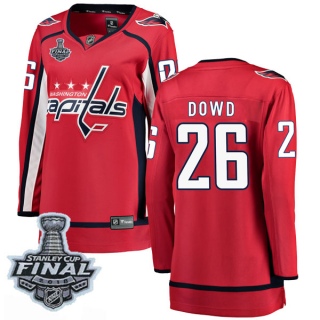 Women's Nic Dowd Washington Capitals Fanatics Branded Home 2018 Stanley Cup Final Patch Jersey - Breakaway Red