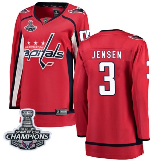 Women's Nick Jensen Washington Capitals Fanatics Branded Home 2018 Stanley Cup Champions Patch Jersey - Breakaway Red