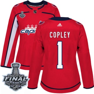 Women's Pheonix Copley Washington Capitals Adidas Home 2018 Stanley Cup Final Patch Jersey - Authentic Red