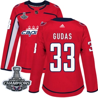 Women's Radko Gudas Washington Capitals Adidas Home 2018 Stanley Cup Champions Patch Jersey - Authentic Red