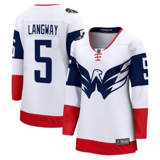 Women's Rod Langway Washington Capitals Fanatics Branded 2023 Stadium Series Jersey - Breakaway White