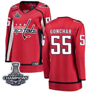 Women's Sergei Gonchar Washington Capitals Fanatics Branded Home 2018 Stanley Cup Champions Patch Jersey - Breakaway Red