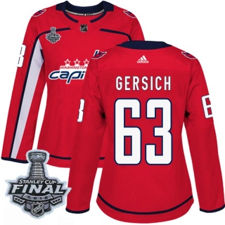 Women's Shane Gersich Washington Capitals Adidas Home 2018 Stanley Cup Final Patch Jersey - Authentic Red
