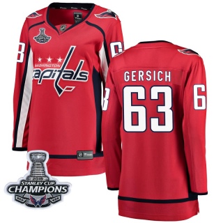 Women's Shane Gersich Washington Capitals Fanatics Branded Home 2018 Stanley Cup Champions Patch Jersey - Breakaway Red