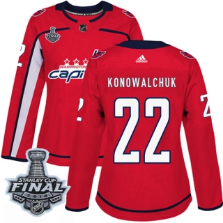Women's Steve Konowalchuk Washington Capitals Adidas Home 2018 Stanley Cup Final Patch Jersey - Authentic Red