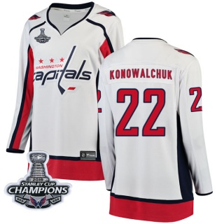 Women's Steve Konowalchuk Washington Capitals Fanatics Branded Away 2018 Stanley Cup Champions Patch Jersey - Breakaway White
