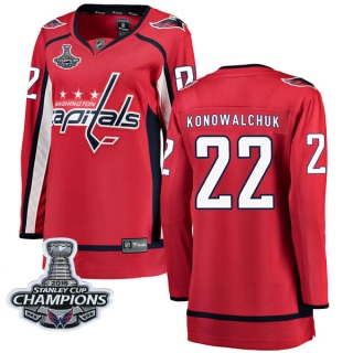 Women's Steve Konowalchuk Washington Capitals Fanatics Branded Home 2018 Stanley Cup Champions Patch Jersey - Breakaway Red