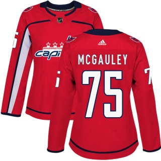 Women's Tim McGauley Washington Capitals Adidas Home Jersey - Authentic Red