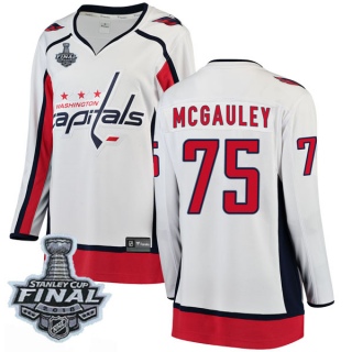 Women's Tim McGauley Washington Capitals Fanatics Branded Away 2018 Stanley Cup Final Patch Jersey - Breakaway White