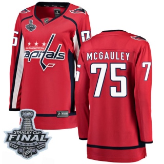 Women's Tim McGauley Washington Capitals Fanatics Branded Home 2018 Stanley Cup Final Patch Jersey - Breakaway Red