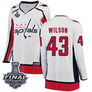 Women's Tom Wilson Washington Capitals Fanatics Branded Away 2018 Stanley Cup Final Patch Jersey - Breakaway White