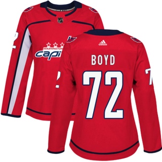 Women's Travis Boyd Washington Capitals Adidas Home Jersey - Authentic Red