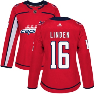 Women's Trevor Linden Washington Capitals Adidas Home Jersey - Authentic Red