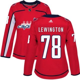 Women's Tyler Lewington Washington Capitals Adidas ized Home Jersey - Authentic Red