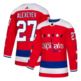 Youth Alexander Alexeyev Washington Capitals Adidas Alternate Jersey - Authentic Red