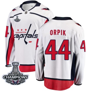 Youth Brooks Orpik Washington Capitals Fanatics Branded Away 2018 Stanley Cup Champions Patch Jersey - Breakaway White