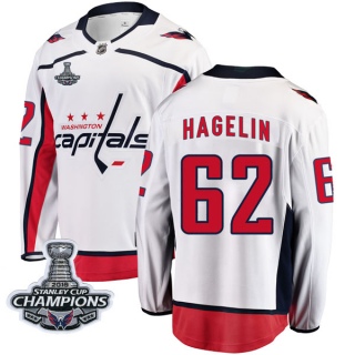 Youth Carl Hagelin Washington Capitals Fanatics Branded Away 2018 Stanley Cup Champions Patch Jersey - Breakaway White