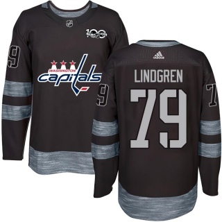 Youth Charlie Lindgren Washington Capitals 1917- 100th Anniversary Jersey - Authentic Black