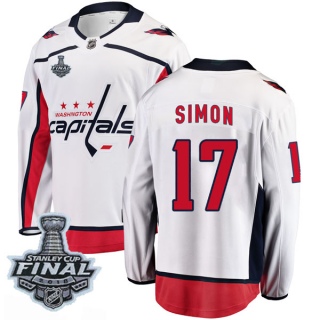 Youth Chris Simon Washington Capitals Fanatics Branded Away 2018 Stanley Cup Final Patch Jersey - Breakaway White