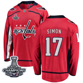 Youth Chris Simon Washington Capitals Fanatics Branded Home 2018 Stanley Cup Champions Patch Jersey - Breakaway Red
