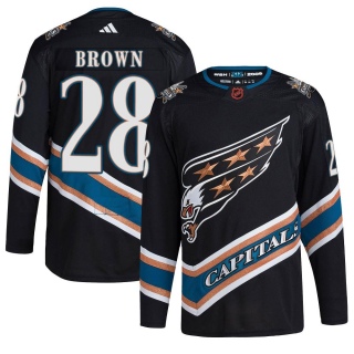 Youth Connor Brown Washington Capitals Adidas Reverse Retro 2.0 Jersey - Authentic Black