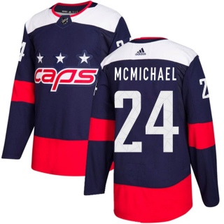 Youth Connor McMichael Washington Capitals Adidas 2018 Stadium Series Jersey - Authentic Navy Blue