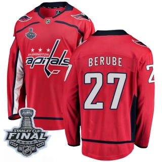 Youth Craig Berube Washington Capitals Fanatics Branded Home 2018 Stanley Cup Final Patch Jersey - Breakaway Red