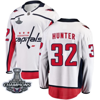 Youth Dale Hunter Washington Capitals Fanatics Branded Away 2018 Stanley Cup Champions Patch Jersey - Breakaway White