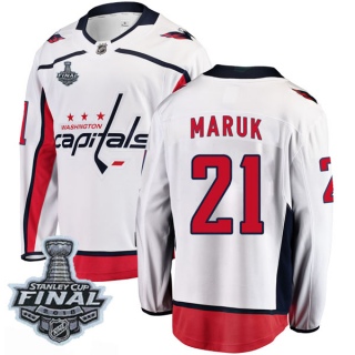 Youth Dennis Maruk Washington Capitals Fanatics Branded Away 2018 Stanley Cup Final Patch Jersey - Breakaway White