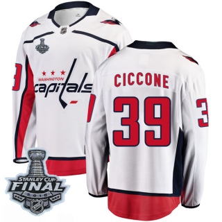 Youth Enrico Ciccone Washington Capitals Fanatics Branded Away 2018 Stanley Cup Final Patch Jersey - Breakaway White