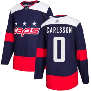 Youth Gabriel Carlsson Washington Capitals Adidas 2018 Stadium Series Jersey - Authentic Navy Blue