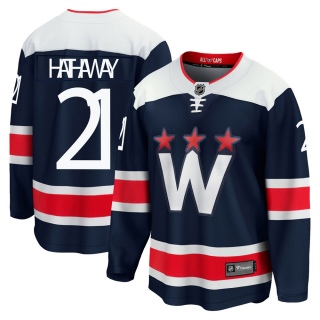 Youth Garnet Hathaway Washington Capitals Fanatics Branded zied Breakaway 2020/21 Alternate Jersey - Premier Navy