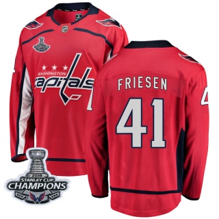 Youth Jeff Friesen Washington Capitals Fanatics Branded Home 2018 Stanley Cup Champions Patch Jersey - Breakaway Red