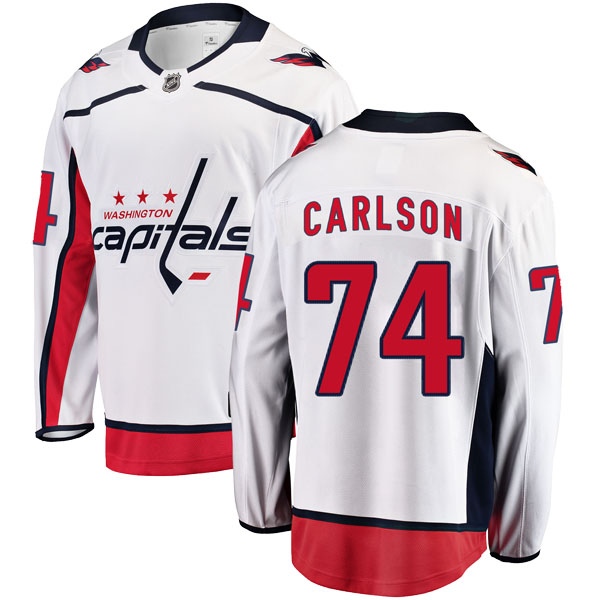 Youth John Carlson Washington Capitals Fanatics Branded Away Jersey - Breakaway White
