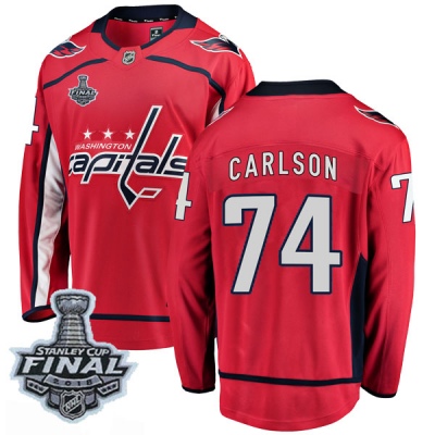 Youth John Carlson Washington Capitals Fanatics Branded Home 2018 Stanley Cup Final Patch Jersey - Breakaway Red