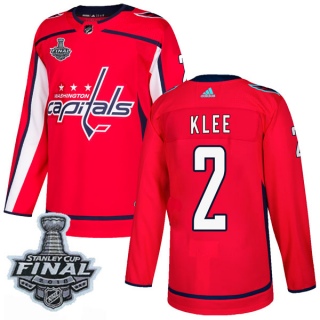 Youth Ken Klee Washington Capitals Adidas Home 2018 Stanley Cup Final Patch Jersey - Authentic Red