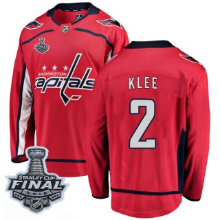 Youth Ken Klee Washington Capitals Fanatics Branded Home 2018 Stanley Cup Final Patch Jersey - Breakaway Red