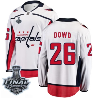 Youth Nic Dowd Washington Capitals Fanatics Branded Away 2018 Stanley Cup Final Patch Jersey - Breakaway White