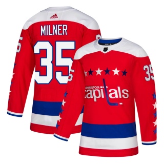 Youth Parker Milner Washington Capitals Adidas Alternate Jersey - Authentic Red
