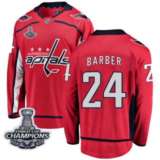 Youth Riley Barber Washington Capitals Fanatics Branded Home 2018 Stanley Cup Champions Patch Jersey - Breakaway Red