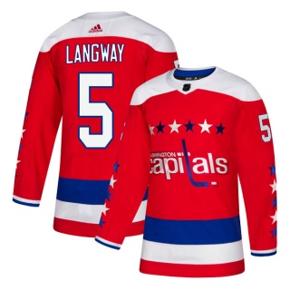 Youth Rod Langway Washington Capitals Adidas Alternate Jersey - Authentic Red
