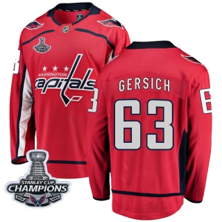 Youth Shane Gersich Washington Capitals Fanatics Branded Home 2018 Stanley Cup Champions Patch Jersey - Breakaway Red