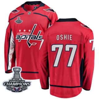 Youth T.J. Oshie Washington Capitals Fanatics Branded Home 2018 Stanley Cup Champions Patch Jersey - Breakaway Red