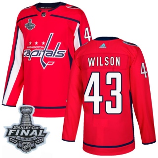 Youth Tom Wilson Washington Capitals Adidas Home 2018 Stanley Cup Final Patch Jersey - Authentic Red
